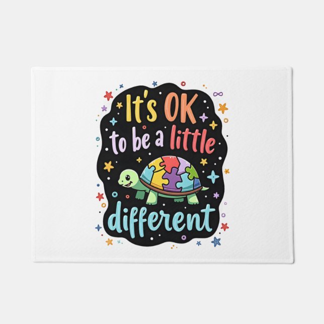 Autism Awareness It's Ok To Be A Little Different  Fußmatte (Vorderseite)