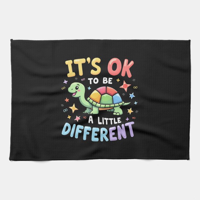 Autism Awareness It's Ok To Be A Little Different  Geschirrtuch (Horizontal)