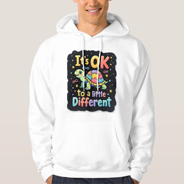 Autism Awareness It's Ok To Be A Little Different  Hoodie (Vorderseite)
