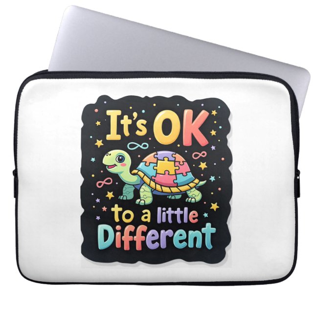 Autism Awareness It's Ok To Be A Little Different  Laptopschutzhülle (Vorderseite)