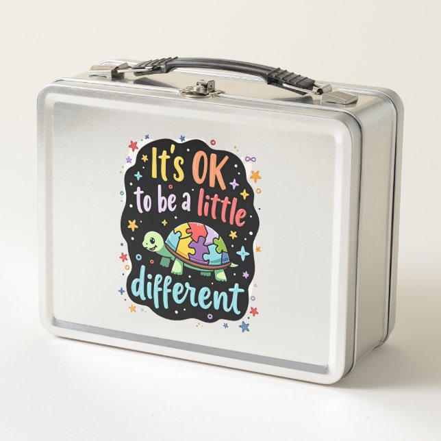 Autism Awareness It's Ok To Be A Little Different  Metall Brotdose (Vorderseite)