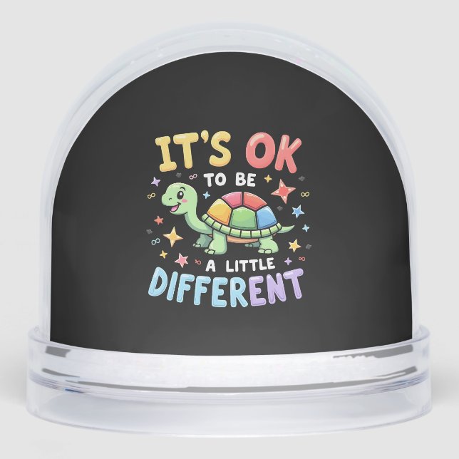 Autism Awareness It's Ok To Be A Little Different  Schneekugeln (Vorderseite)