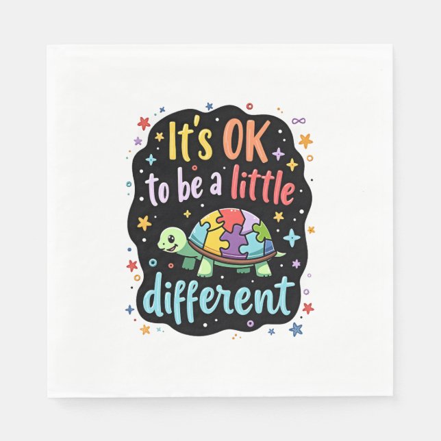 Autism Awareness It's Ok To Be A Little Different  Serviette (Vorderseite)