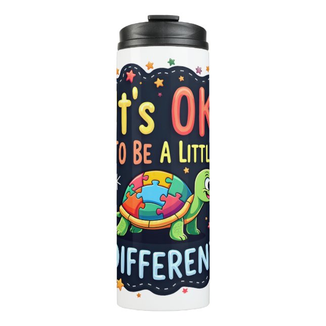 Autism Awareness It's Ok To Be A Little Different  Thermosbecher (Vorderseite)