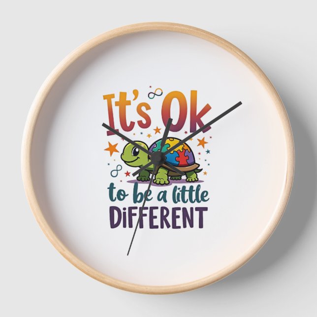 Autism Awareness It's Ok To Be A Little Different  Uhr (Vorderseite)