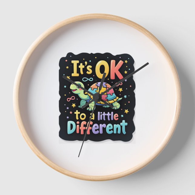 Autism Awareness It's Ok To Be A Little Different  Uhr (Vorderseite)