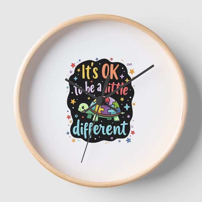 Autism Awareness It's Ok To Be A Little Different  Uhr (Vorderseite)