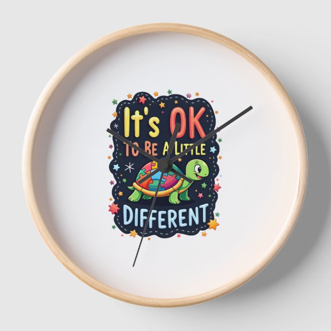 Autism Awareness It's Ok To Be A Little Different  Uhr (Vorderseite)