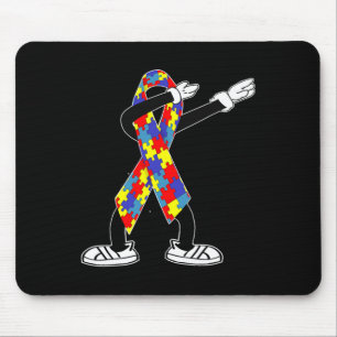 Autism Awareness Kids Dabbing Puzzle Piece Love Da Mousepad
