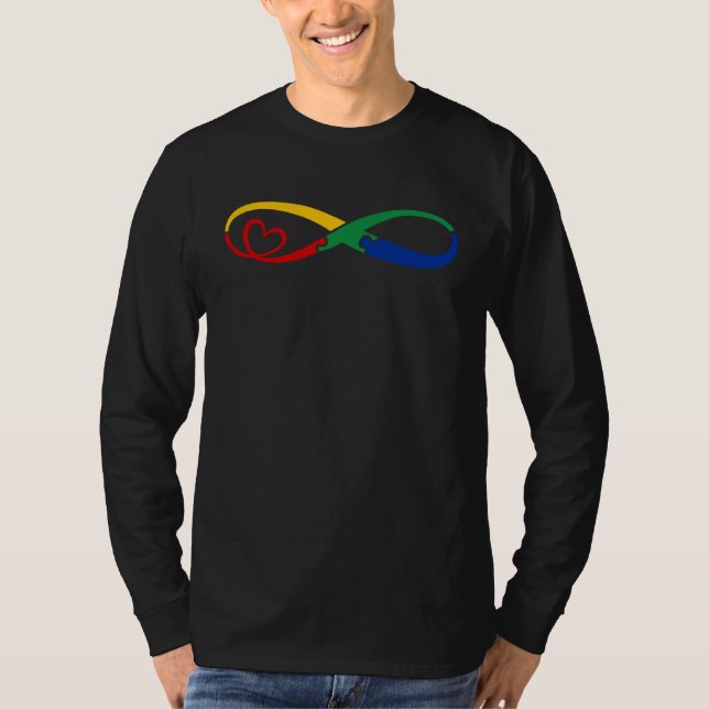 Autism Awareness Love Heart Puzzle Piece T-Shirt (Vorderseite)