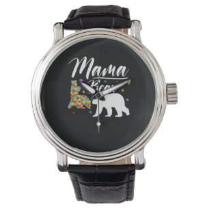 Autism Awareness Mama Bear Armbanduhr