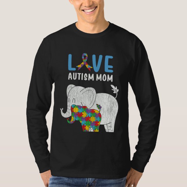 Autism Awareness Mom Love Autistic Son Daughter Mo T-Shirt (Vorderseite)