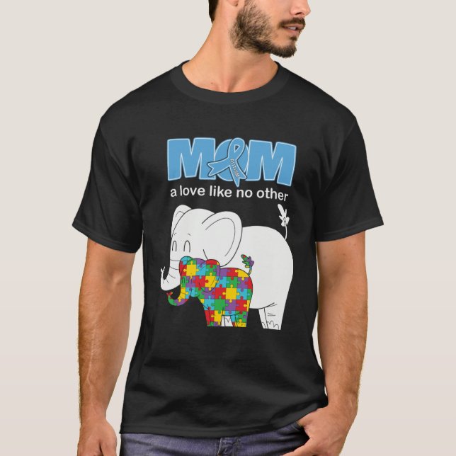 Autism Awareness Mom Love Proud Autistic Son Daugh T-Shirt (Vorderseite)