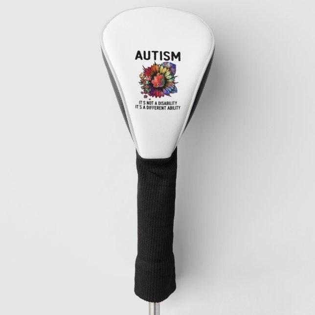 Autism Awareness Month Accept Understand Love Golf Headcover (Vorderseite)