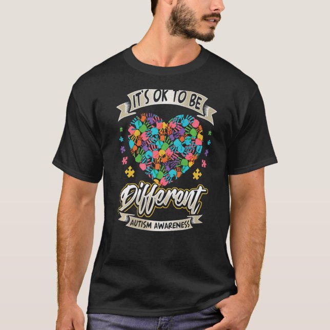 Autism Awareness Okay To Be Different Cute nice T-Shirt (Vorderseite)