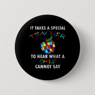 Autism Awareness Puzzle Design Support Special Ed  Button