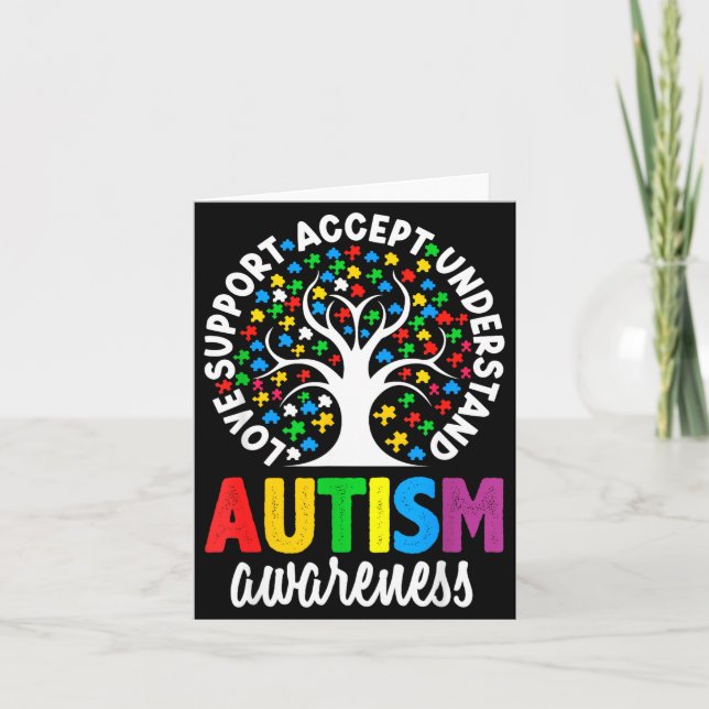 Autism Awareness Puzzle Heart Suprt Men Women  Karte (Vorderseite)