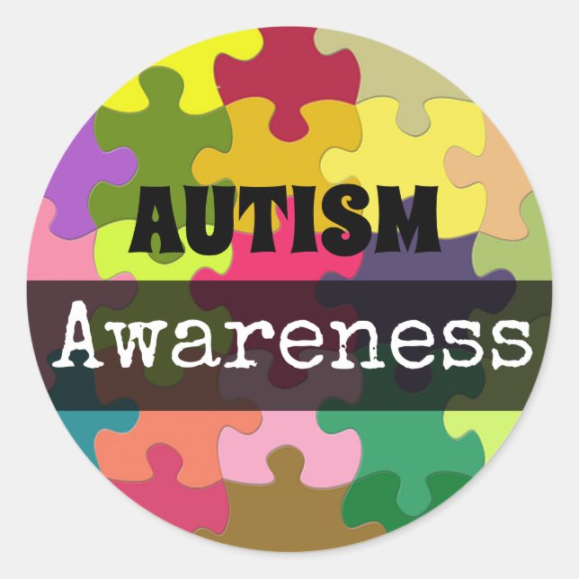 AUTISM Awareness Puzzle Stücke Stickers (Vorderseite)