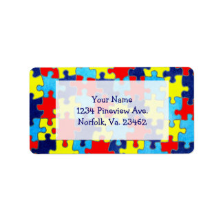 Autism Awareness-Puzzle von Shirley Taylor Adressaufkleber