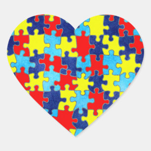 Autism Awareness-Puzzle von Shirley Taylor Herz-Aufkleber