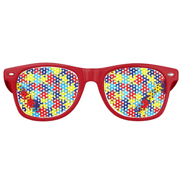 Autism Awareness-Puzzle von Shirley Taylor Partybrille (Vorderseite)
