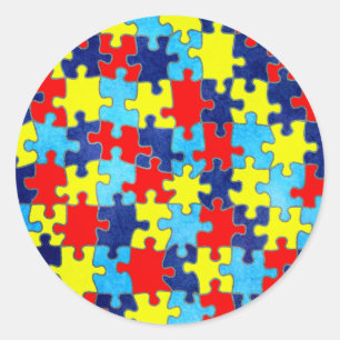 Autism Awareness-Puzzle von Shirley Taylor Runder Aufkleber
