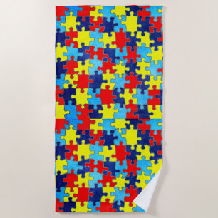 Autism Awareness-Puzzle von Shirley Taylor Strandtuch