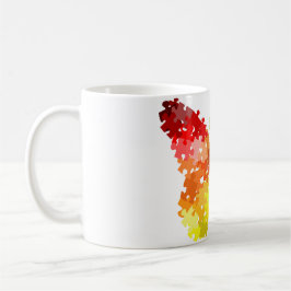 Autism Awareness Rainbow Puzzle Butterfly Kaffeetasse