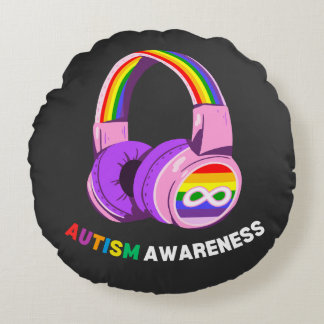 Autism Awareness Rundes Kissen