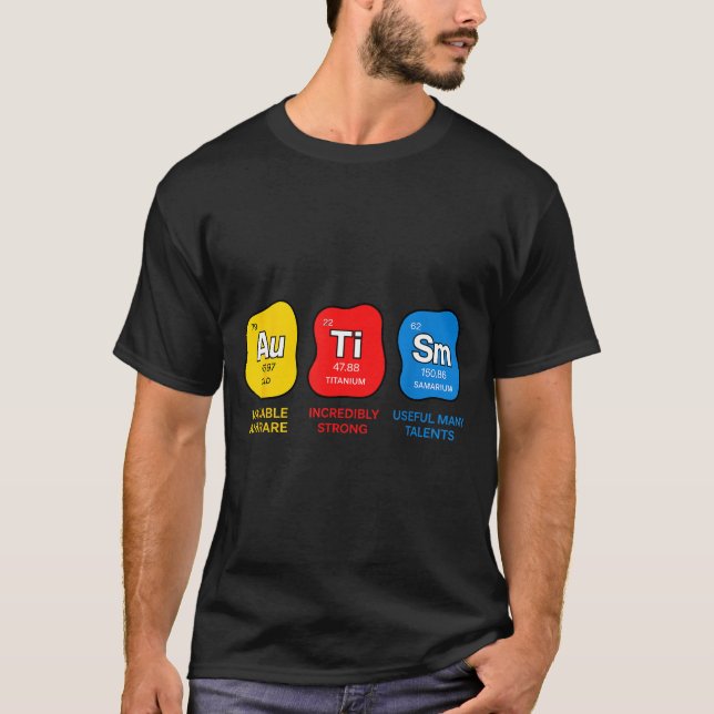 Autism awareness science periodic table elements T-Shirt (Vorderseite)