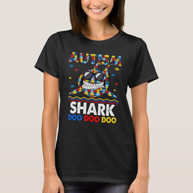 Autism Awareness Shark Kid Baby Boy T-Shirt (Vorderseite)