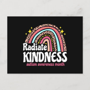 Autism Awareness special ed teacher radiate kindne Postkarte