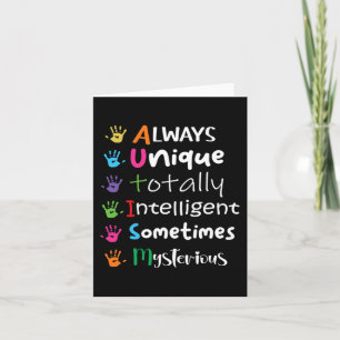 AUTISM AWARENESS Support Autismus Kids for Mama Va Karte