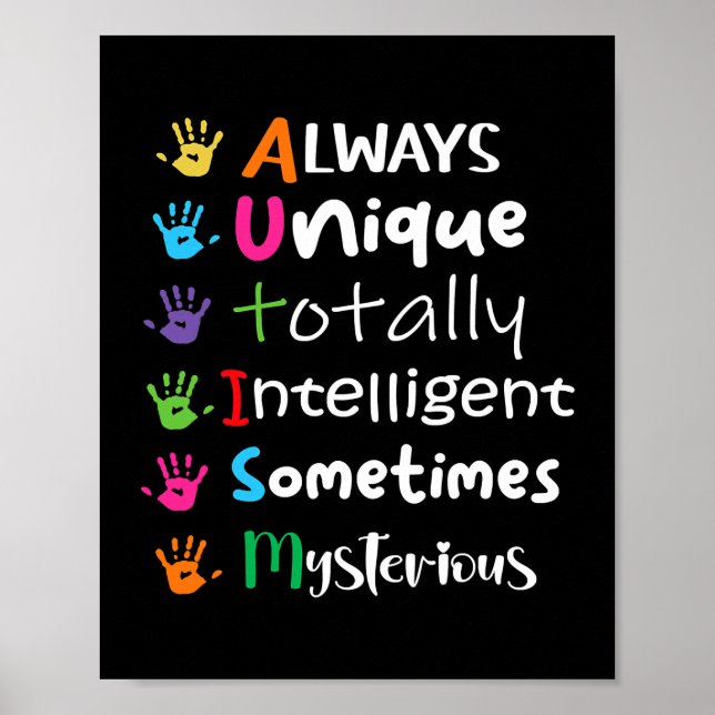 AUTISM AWARENESS Support Autismus Kids for Mama Va Poster (Vorne)
