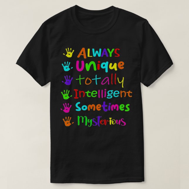 Autism Awareness Support Autistic Kids for Mom Dad T-Shirt (Design vorne)