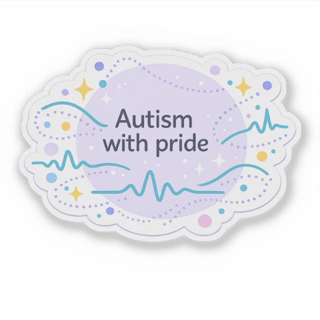 Autism Awareness | With Pride Vinyl Sticker  (Devant)