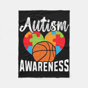 Autism Bysketbyll Autism Warrior Bysketbyll Player Fleecedecke