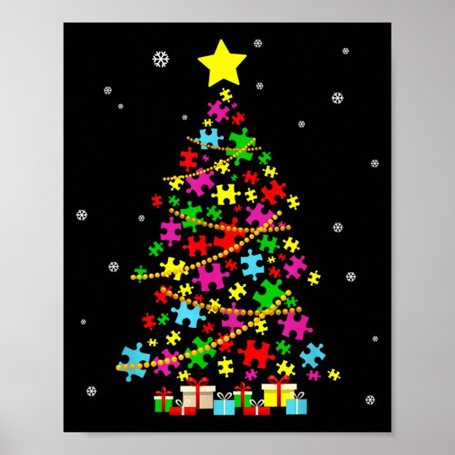 Autism Christmas Tree Autism Christmas  Poster (Vorne)