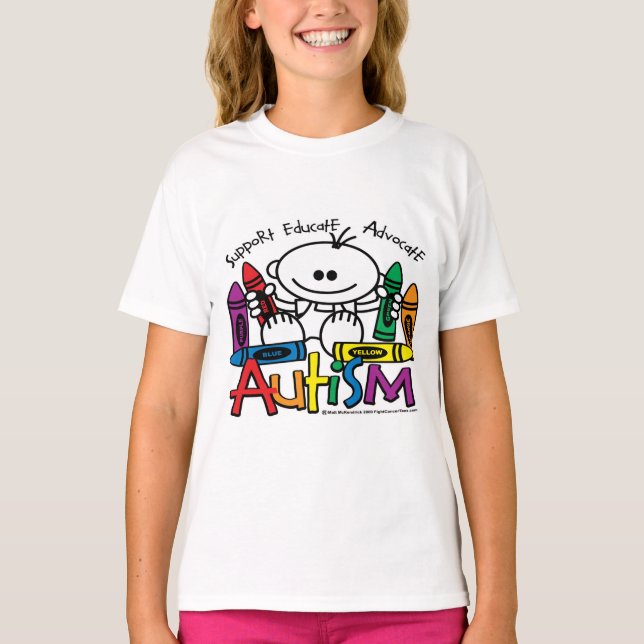 Autism Crayons T-Shirt (Vorderseite)