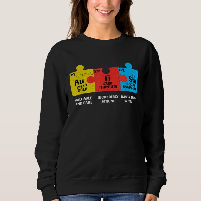 Autism Elements Periodic Table Awareness ASD Men W Sweatshirt (Vorderseite)