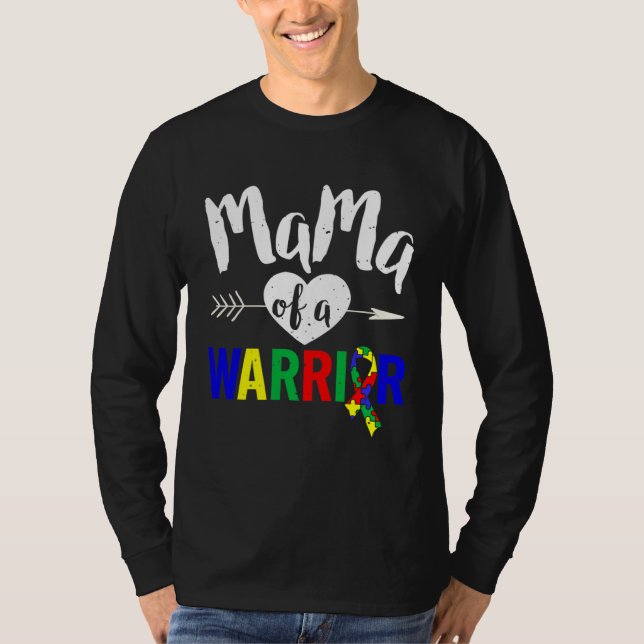 Autism Family  Mama Of A Warrior  Autism Women T-Shirt (Vorderseite)