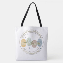 Autism Fingerprint/Quote Tote Bag Tasche