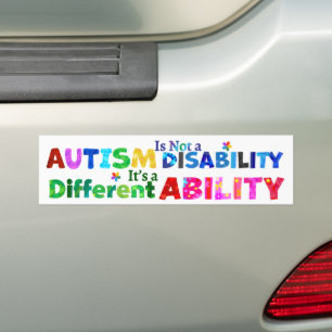 AUTISM ist keine Behinderung Autoaufkleber