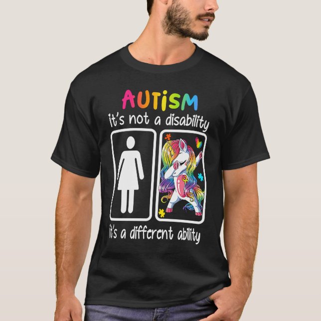 Autism It's not a Disability it's a different Abil T-Shirt (Vorderseite)