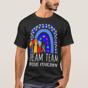 Autism Lehrer Traumteam Bildung Rainbo T-Shirt
