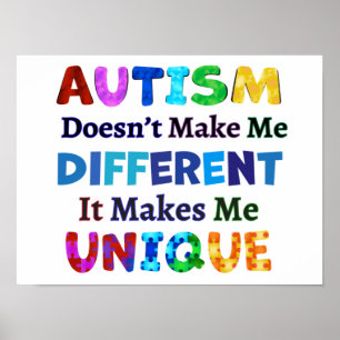 AUTISM macht mich einzigartig Poster