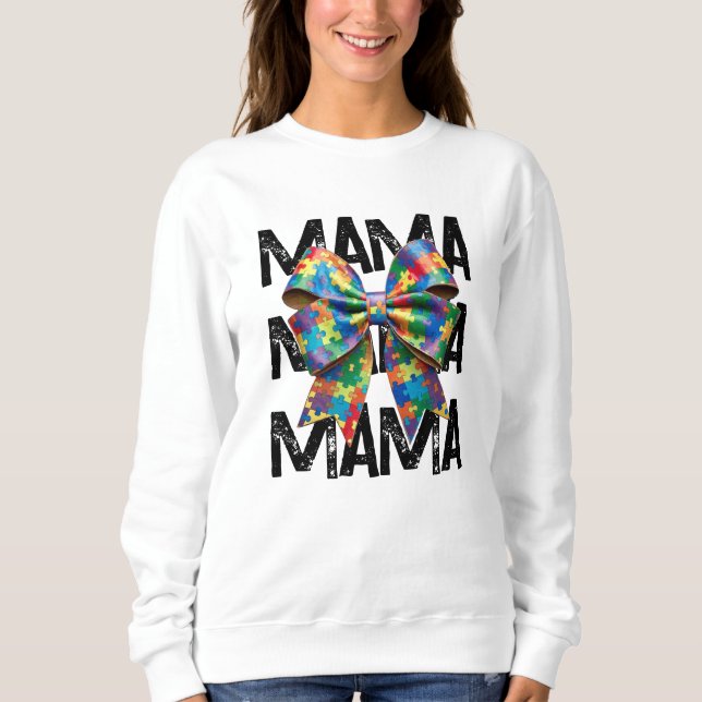 Autism Mama Ribbon Sweatshirt (Vorderseite)