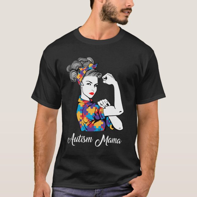 Autism Mama Shirt Mama Autism Awareness Geschenk (Vorderseite)