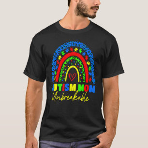 Autism-Mama Unzerbrechlich Regenbogen-Leopard Fra T-Shirt