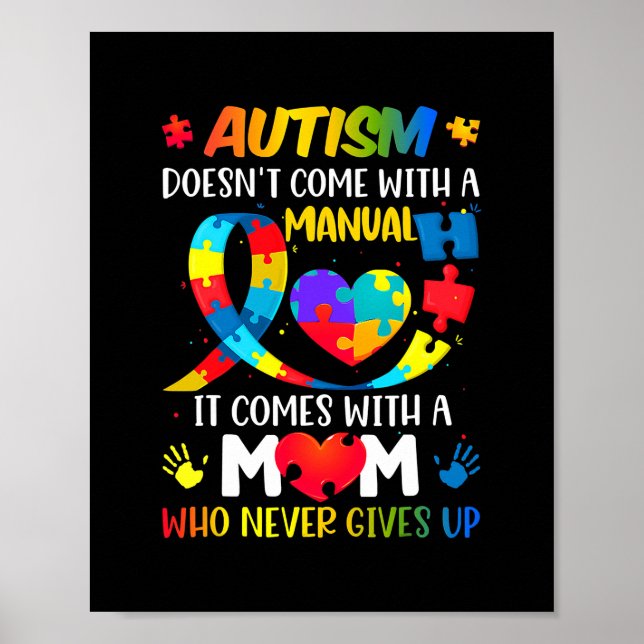 Autism Mom Doesn't Come With A Manual Women Poster (Vorne)